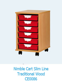 Nimble Cart Slim Line Traditional Wood Storage Unit CE0086