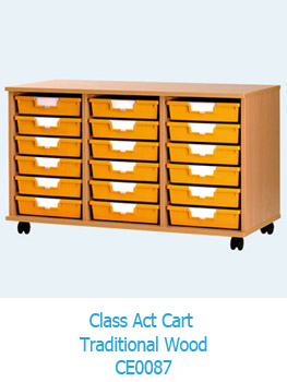 Class Act Cart Traditional Wood Storage Unit CE0087
