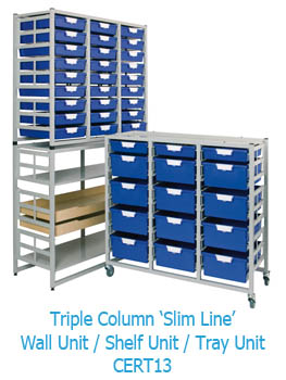 Triple Column Wall Unit Slim Line